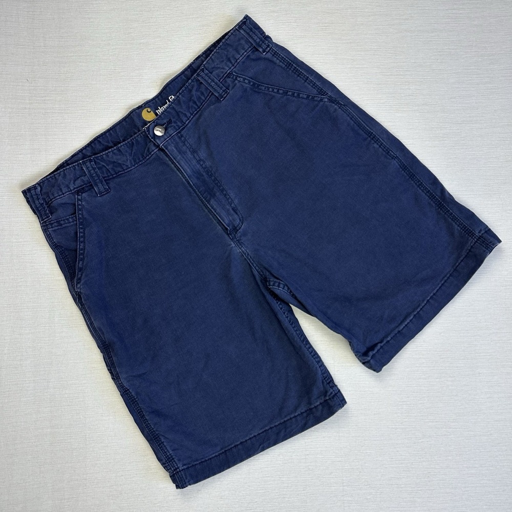 Vtg Carhartt Shorts Mens Size 36 Relaxed Fit Carpenter Blue 102514-412 Workwear